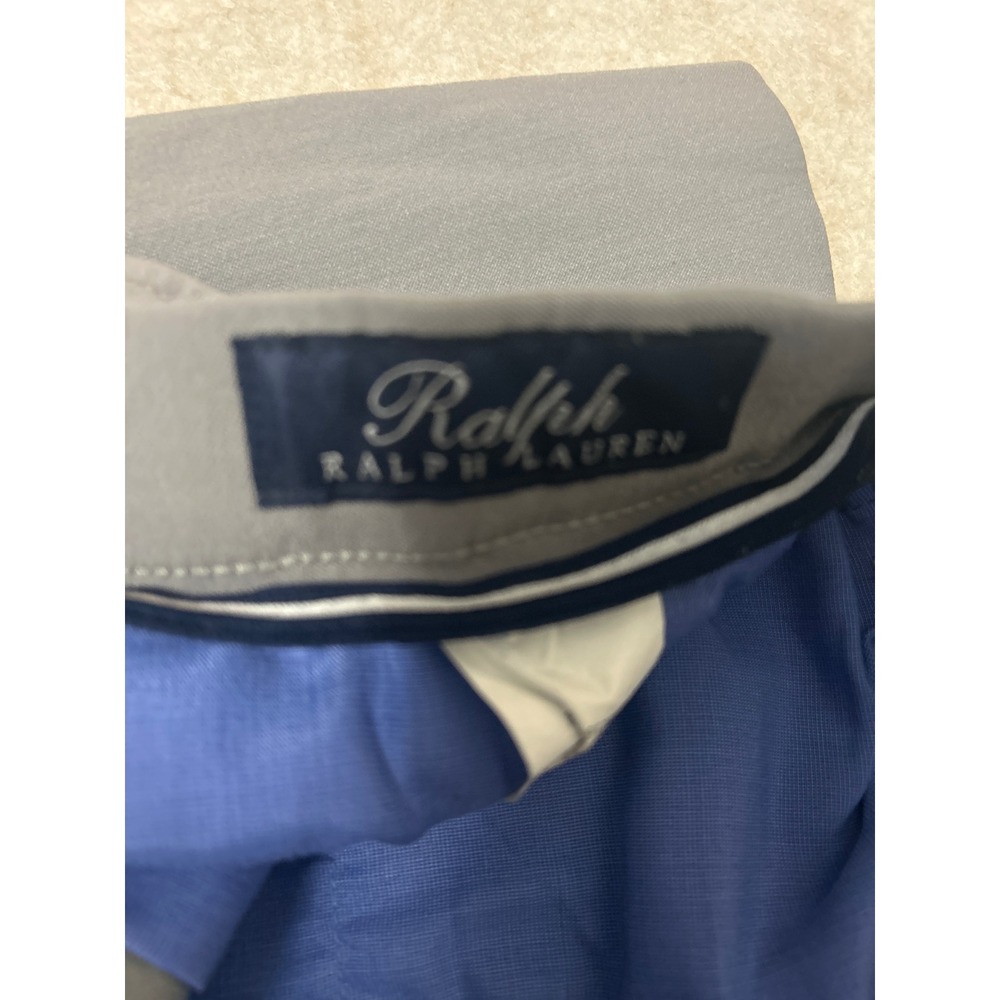 Ralph Lauren Mens Grey Dress Pants Flat Front Straight Leg 38W x 32L